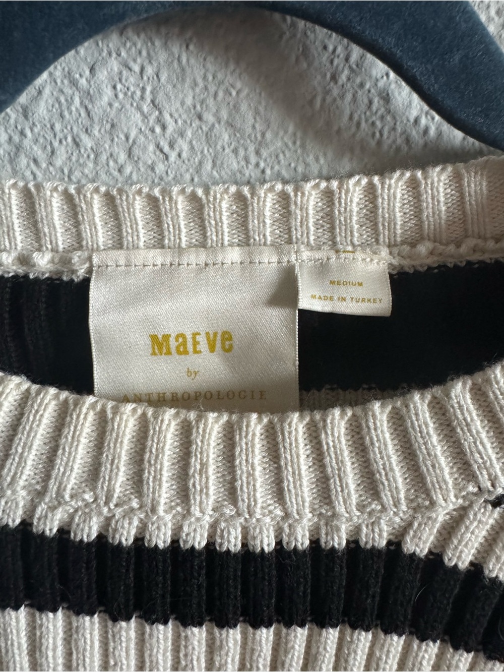 Striped Black and Cream Ribbed Sweater Set - Picture 4 of 4